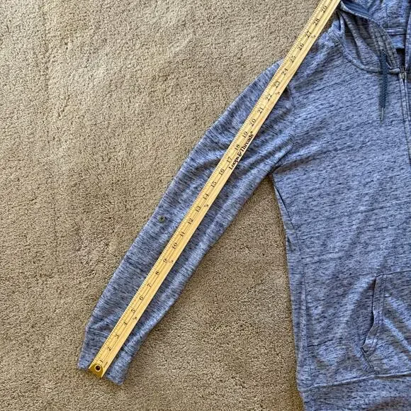 Carhartt Women’s Hoodie Large Blue‎ Full Zip Roll Tab Sleeve Lightweight - Picture 5 of 11